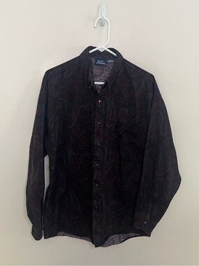Vintage Men’s Bon Homme Paisley Print Button Down Shirt
Size: M